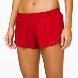 LULULEMON Size 4 Dark red hotty hot shorts